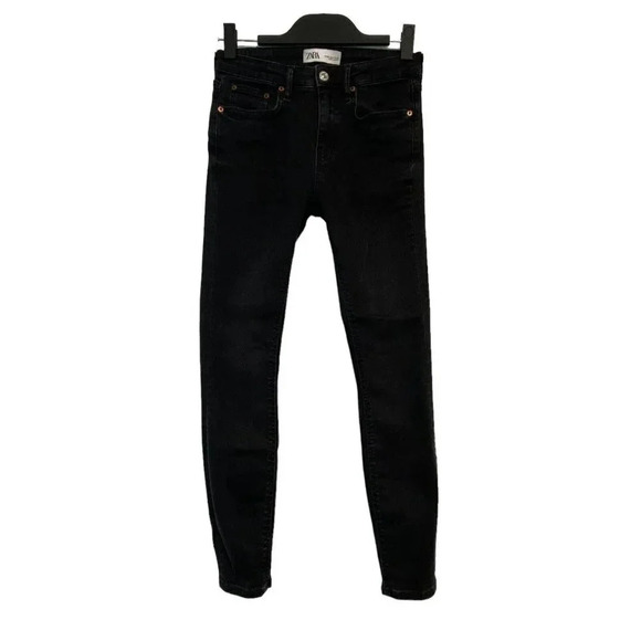 Zara Women's Moon Black Skinny Slim Fit Jeans Size 4 - Picture 1 of 13